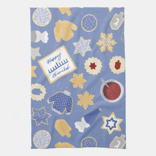 Chanoeka-koekjesfeest Theedoek (Verticaal)