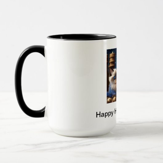 Chanoeka Koffie Mok met Ragdoll Katten (Links)