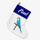 Chanoeka kous - Blauwe Quaker papegaai Grote Kerstsok (Voorkant (Hangend))