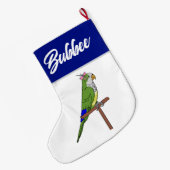 Chanoeka kous - Blauwe Quaker papegaai Grote Kerstsok (Achterkant (Hangend))