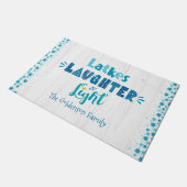 Chanoeka Latkes Lachen Lichtblauw en Wit Hout Deurmat (Schuin)