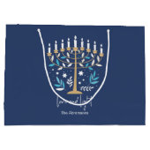 Chanoeka Liefde & Licht Bloemen Menorah Groot Cadeauzakje (Achterkant)