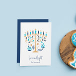 Chanoeka Liefde & Licht Bloemen Menorah Kaart<br><div class="desc">Chanoeka Liefde & Licht Bloemen Menorah Kaart. Pas de aangepaste tekst hierboven aan. U kunt extra coördinerende items vinden in ons "Floral Hanukkah Menorah and Dreidel" collectie.</div>