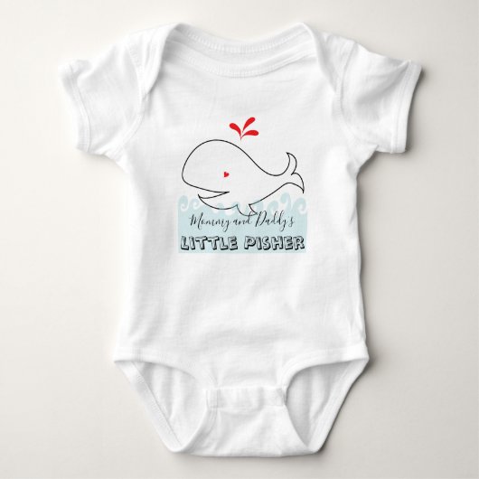 Chanoeka "Little Pisher" Baby Jersey Bodysuit (Voorkant)