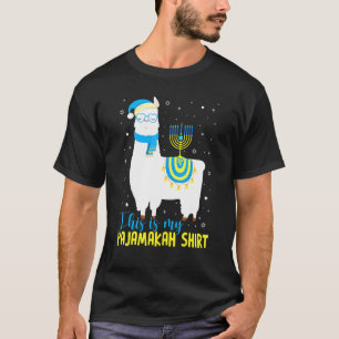 Chanoeka Llama Kerstmis Gelukkige Llamakah Pyjamas T-shirt