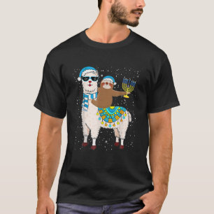 Chanoeka Llamakah Llama Sloth Happy Chanoeka T-shirt