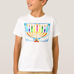 Chanoeka Menorah - Chanoeka Menorah T-shirt<br><div class="desc">Chanoeka Menorah - Chanoeka Menorah Kaart met alle kaarsen die fel branden voor deze speciale tijd van het jaar, het Joodse lichtfestival.</div>