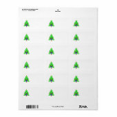 Chanoeka Menorah en Kerstboom Etiket (Full Sheet)