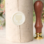 Chanoeka Menorah gepersonaliseerd Waxzegel Stempel<br><div class="desc">Personaliseer met jouw tekst.</div>
