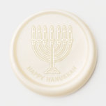 Chanoeka Menorah gepersonaliseerd Waxzegel Sticker<br><div class="desc">Personaliseer met jouw tekst.</div>