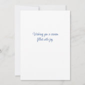 Chanoeka Menorah met blauwe, witte brandende kaars (Achterkant)