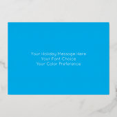 Chanoeka Menorah Tekening Geel Blauw Grijs Folie Feestdagenkaart (Achterkant)