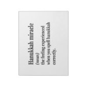 Chanoeka Mirakel Grappige Chanoeka Joodse Definiti Notitieblok (Linkerzijde)