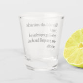 Chanoeka Mirakel Grappige Chanoeka Joodse Definiti Shot Glas (Achterkant)