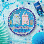 Chanoeka Muis en Vrienden Papieren Bordje (Feest)