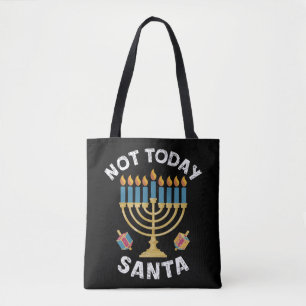 Chanoeka Niet Vandaag Santa Joodse Chanoeka Tote Bag
