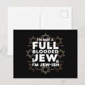 Chanoeka niet vol bloed Joodse Chanoeka Briefkaart (Voorkant / Achterkant)