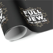 Chanoeka niet vol bloed Joodse Chanoeka Cadeaupapier (Rol Hoek)