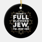 Chanoeka niet vol bloed Joodse Chanoeka Keramisch Ornament (Voorkant)