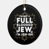 Chanoeka niet vol bloed Joodse Chanoeka Keramisch Ornament (Links)