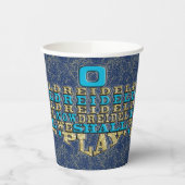 Chanoeka ODreidel 8 oz. Papieren Bekers (Links)