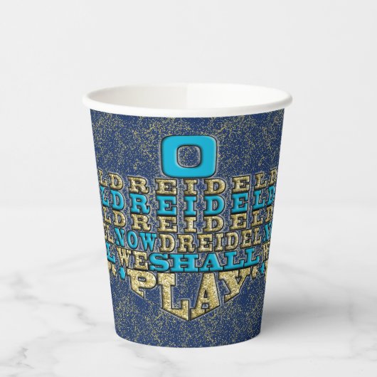 Chanoeka ODreidel 8 oz. Papieren Bekers (Links)