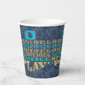 Chanoeka ODreidel 8 oz. Papieren Bekers (Voorkant)