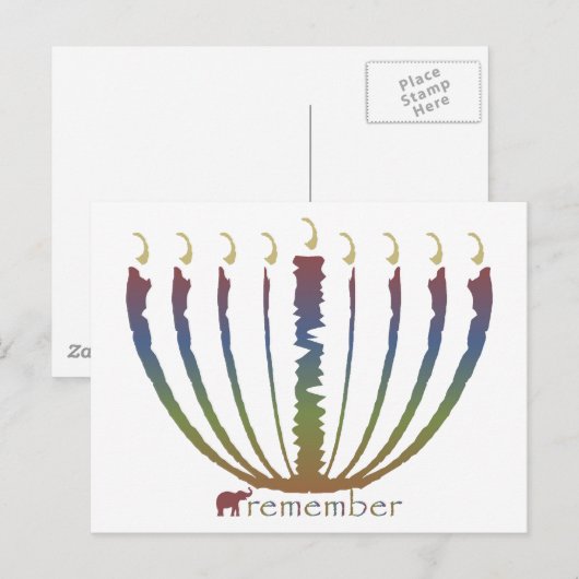 Chanoeka - onthoud feestdagenkaart (Voorkant / Achterkant)