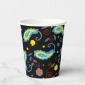 Chanoeka Paisley 8 oz. Papieren Bekers (Achterkant)
