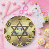 Chanoeka papieren Borden, 9" rond papier Bord (Feest)