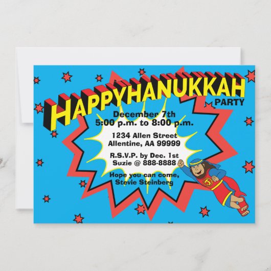 Chanoeka Party Judah Maccabee Kaart (Voorkant)