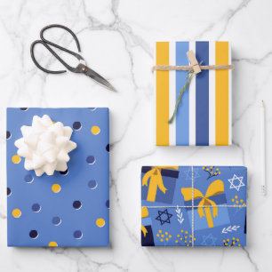 Chanoeka Patroon Gift Wrapping Papier Inpakpapier Vel