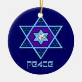 Chanoeka Peace Art Keramisch Ornament (Voorkant)