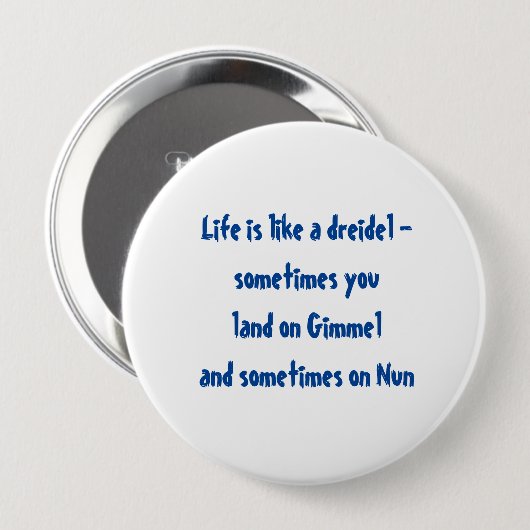 Chanoeka-pen Ronde Button 4,0 Cm (Voorkant /achterkant)