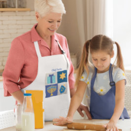 Chanoeka Quilt Collage gepersonaliseerd Schort