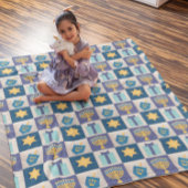 Chanoeka Quilt Look Fleece Deken