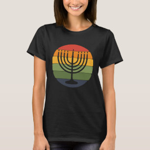 Chanoeka Retro Joodse Supporter Christelijk Israel T-shirt