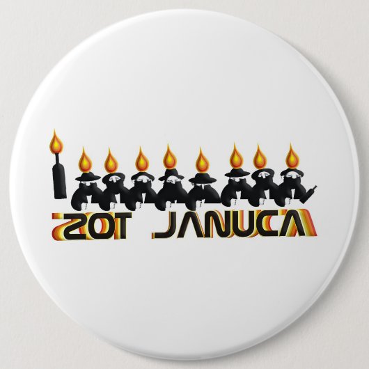 Chanoeka Ronde Button 6,0 Cm (Voorkant)