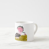 Chanoeka roze dreidel gelt en hop espresso kop (Voorkant rechts)