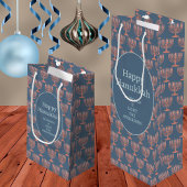 Chanoeka rustieke Menorah Blue Festival van Lichte Medium Cadeauzakje