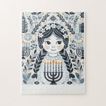 Chanoeka Sameach Gloeipuzzel: stuk samen Festi