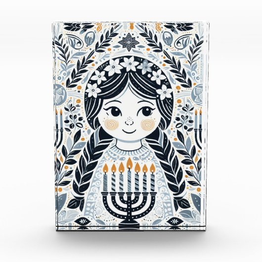 Chanoeka Sameach Radiance Photo Block: Behoud Fotoblokken (Voorkant)