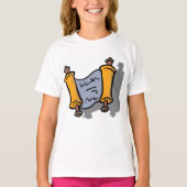 Chanoeka Scroll Meisjes T-shirt (Voorkant)