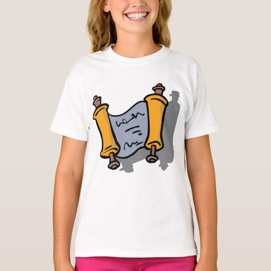 Chanoeka Scroll Meisjes T-shirt (Voorkant)