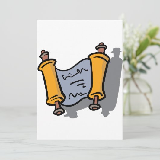 Chanoeka Scroll uitnodigingen (Staand voorkant)