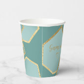 Chanoeka spel op Bluish Dreidels 8 oz. Papieren Bekers (Rechts)