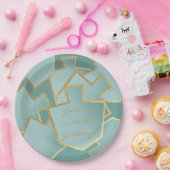 Chanoeka spel op Bluish Dreidels Papieren Bordje (Feest)