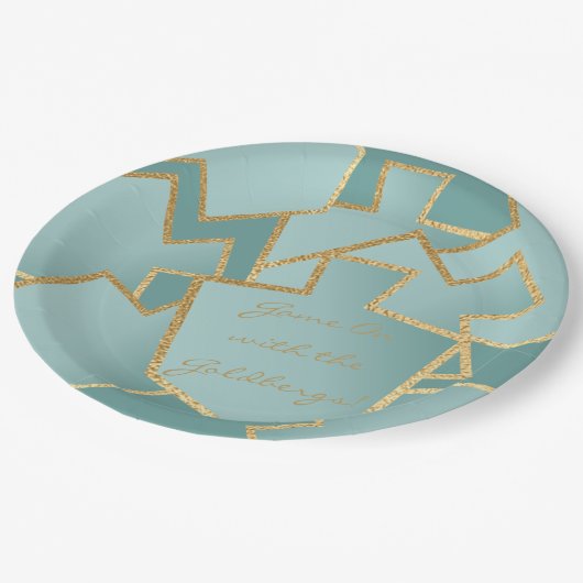 Chanoeka spel op Bluish Dreidels Papieren Bordje (Gekanteld)