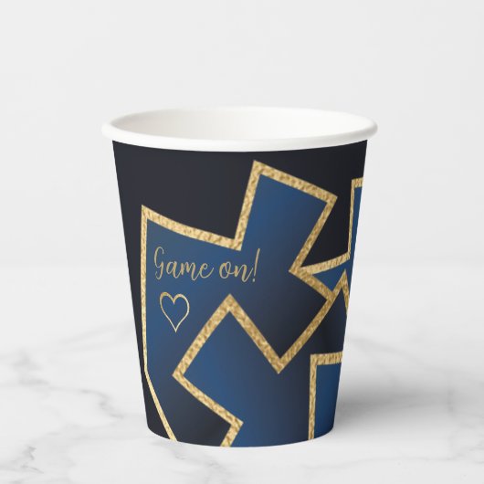 Chanoeka spel op Dreidels 8 oz. Papieren Bekers (Voorkant)