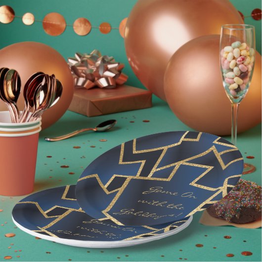 Chanoeka spel op Dreidels Papieren Bordje (Multi)